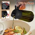 470ML/16oz Light-Blocking Dark Oil Sprayer for Cooking 2 in 1 Olive Oil Dispenser Bottle for Kitchen Dark Green Glass Oil Bottle. 