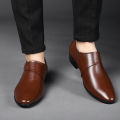 Men PU Leather Shoes Formal Dress Shoes for Male Plus Size Party Wedding Office Work Shoes Slip on Business Casual Oxfords. 