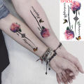 Waterproof Temporary Tattoo Sticker Black Tree Branch Design Fake Tatto Flash Tatoo Arm Hand Body Art for Women Men.