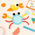 DIY Children's Colorful Wooden Toys Creative Tangram Geometric Jigsaw Puzzle Board Set Educational Toys For Children Kids . 