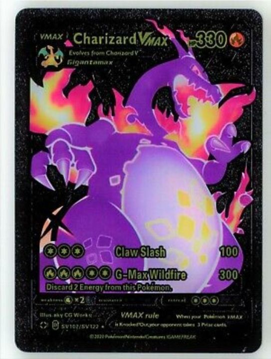Pokemon Charizard VMAX HP330 Black Foil Fan Art Card SV107/SV102 Version 2 | Daraz.pk Pokemon Charizard VMAX HP330 Black Foil Fan Art Card SV107/SV102 Version 2 | Daraz.pk