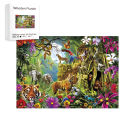 Wooden Jigsaw Puzzles For Adults Kids, Animal World-Wooden Jigsaw Puzzle Art, Unique Animal Shaped Pieces. 