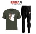 BURNOUT.PK NEW TRENDY SUMMER COLLECTION PRINTED TSHIRTS AND TROUSER TRACKSUIT FOR MENS. 