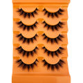 New Cat Eye Lashes 5D Fluffy Faux Mink Lashes 8D Volume Wispy Long Lashes Fake Eyelash Russian Strips 5 Pairs Pack Makeup. 