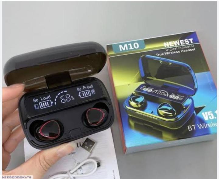 M10 Bluetooth Wireless Earbuds – Blue Color | Hi-Fi Sound | Touch ...