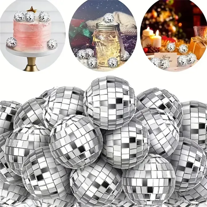 10pcs%20Mini%20Disco%20Ball%20Ornaments%20Reflective%20Glass%20Silver%20Baubles%20for%20Mardi%20Gras%20Disco%20Party%20Decor%20Sparkling%20Christmas%20Tree%20Gift%20-%20Image%202