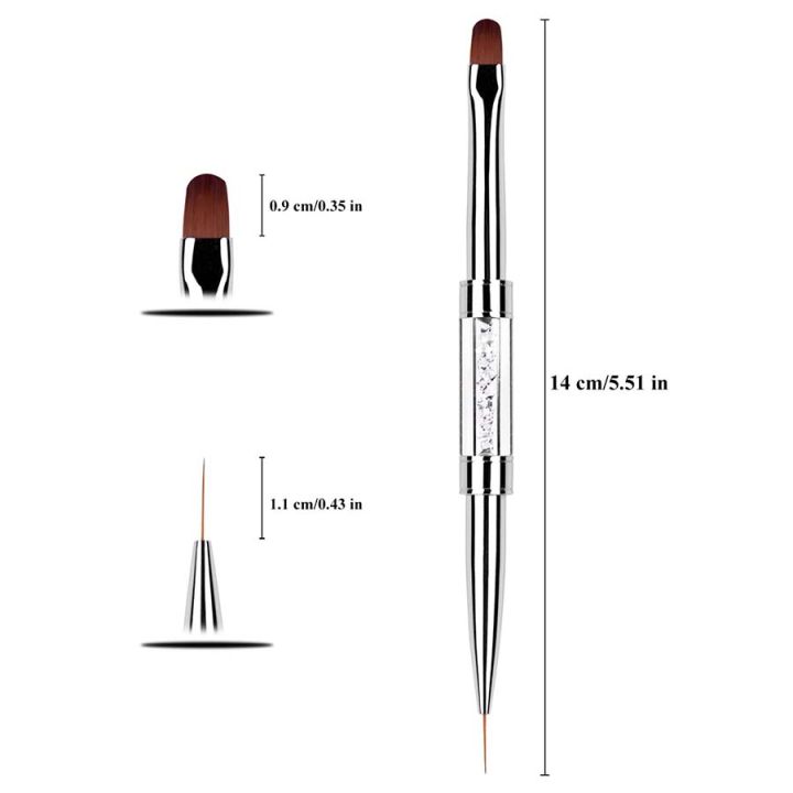 1/2/3Pcs%20Double%20Ended%20Nail%20Art%20Brush%20Set%20Oval%20Gel%20Liner%20Poly%20Gel%20with%20Steel%20Pusher%20Rhinestone%20Handle%20French%20Manicure%20UV%20Gel%20-%20Image%206
