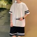 T-Shirt & Halfpant For Men| stylish | summer | Comfortable| Set of 2pcs| KD5|. 