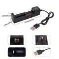 Dual 18650 Battery Charger Black 1 2 Slots For 18650 Charging 4.2V Rechargeable Lithium Battery Charger for Laser Flashlight. 