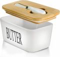Premium Butter Dish with Knife Set – Elegant Glass Butter Holder for Kitchen, Freshness & Easy Serving. 