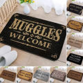 VIKAMA Non-Slip Welcome Muggles Doormat, Easy Clean Hard Wearing Entrance Rug for Living Room, Harry Potter Style Decorative Mat. 