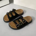 New Design Buckle Black and White Summer Slipper Sandal For Women By Chapals.np. 