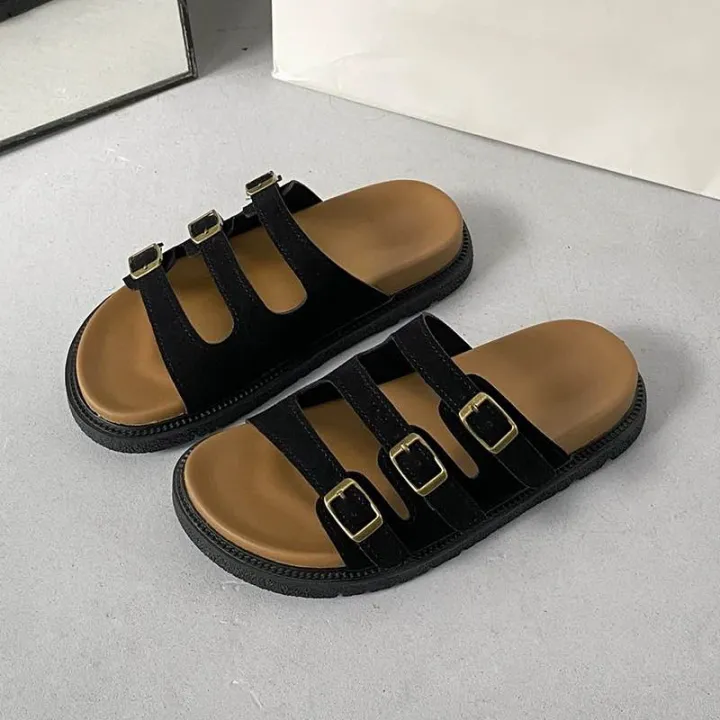 New%20Design%20Buckle%20Black%20and%20White%20Summer%20Slipper%20Sandal%20For%20Women%20By%20Chapals.np%20-%20Image%204