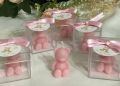 Small Teddy Bear Candles for baby Girl 💗 - Perfect Favors for Bear-themed Events | Mini Bear Candles for Baby Showers & Birthdays | Teddy Bear Party Favors. 