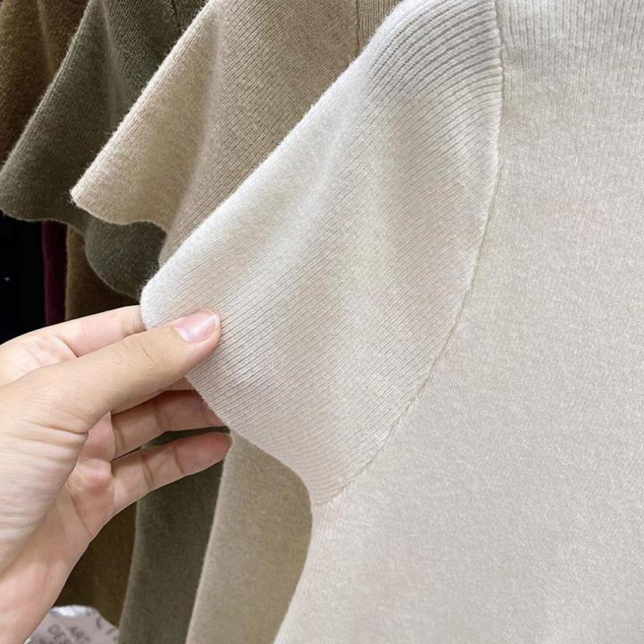 2025%20Pullover%20Sweater%20%20Basic%20Layering%20Piece%20Thin%20%20Pullover%20Women%20Female%20Knitted%20Sweater%20Slim%20Short%20Sleeve%20Bodycon%20Sweater%20-%20Image%203