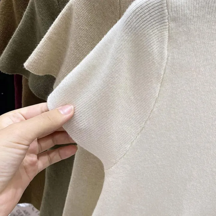 2025%20Pullover%20Sweater%20%20Basic%20Layering%20Piece%20Thin%20%20Pullover%20Women%20Female%20Knitted%20Sweater%20Slim%20Short%20Sleeve%20Bodycon%20Sweater%20-%20Image%203