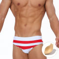 Men's Swim Briefs  Swimming with Open Back Zipper Sport Beach Pants Swimsuit Swimwear  Male Bathing  Suilt Surfing. 