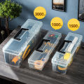 Transparent Handheld Toolbox Portable Large Capacity Thickened Plastic Hardware Tool Storage Box With Handle Tool Organizer Box.