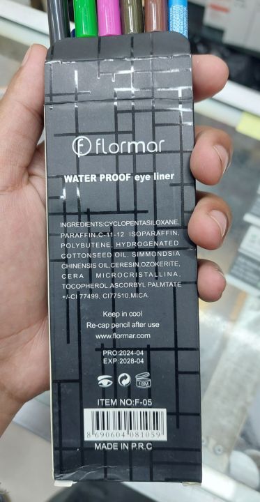 Flormar%20Waterproof%20Eyeliner%20Pencils%2012%20pieces%20set/box%20-%20Image%205