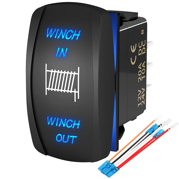 Winch Switch Winch in Winch Out Momentary (ON)/Off/(ON) 7 Pin Winch ...