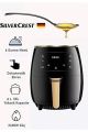 Digital LED Silver Crest Touch Screen Air Fryer - 2400W - 6L - Black. 