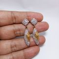 Gold Plated Pure Silver 22ct Chandi Earrings with Zircons For Girls. 