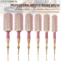 1Pcs New 6 Sizes Professional Wood Handle Bristle Round Hair Brush Alumium Barrel Curly Rolling Brushes Salon Hairderssing Tools. 