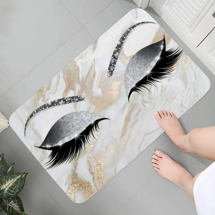 Eyelash%20Pattern%20Printed%20Carpet%20Flannel%20Foot%20Pad%20Mat%20Suitable%20for%20Bedroom%20Bathroom%20Kitchen%20Entrance%20Rug%20Home%20Decoration%20-%20Image%202