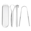Premium 1pcs/3pcs Metal Tongue Scraper Cleaner for Adults & Kids Portable Stainless Steel Tongue Scrapers Brushes for Removing. 