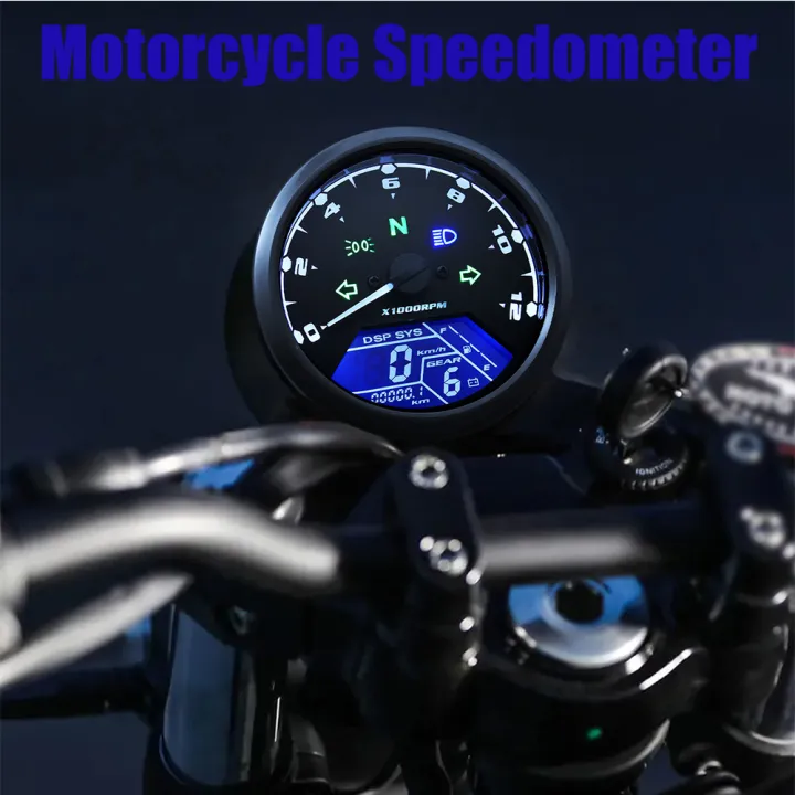 Touch Motorcycle Instrument Universal Motorcycle Instrument 12000RMP LCD Speedometer Odometer ...