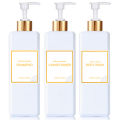 Plastic Pump Refillable Bottles for Shampoo Conditioner Body Wash Bathroom Shower Dispenser 500ML/16.9oz Empty Refill Container. 