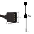 DC 12V RGB RGBW Splitter Cable 1 To 2 3 4 Way 4Pin 5Pin LED Strip Connector Wire White Black Led Light Extension Splitter Cord. 