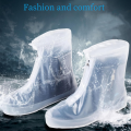 1 Pair PVC Waterproof Shoe Cover Transparent Reusable Anti-slip Rain Shoe Cover Suitable for Outdoor Men & Women.