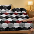 1 Piece of Fashion Marble Pattern Frosted Bedsheet, Bedroom Printed Bedspread, Bedding (Excluding Pillowcases). 