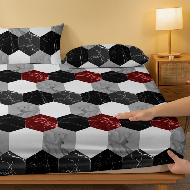 1%20Piece%20of%20Fashion%20Marble%20Pattern%20Frosted%20Bedsheet,%20Bedroom%20Printed%20Bedspread,%20Bedding%20(Excluding%20Pillowcases)%20-%20Image%203