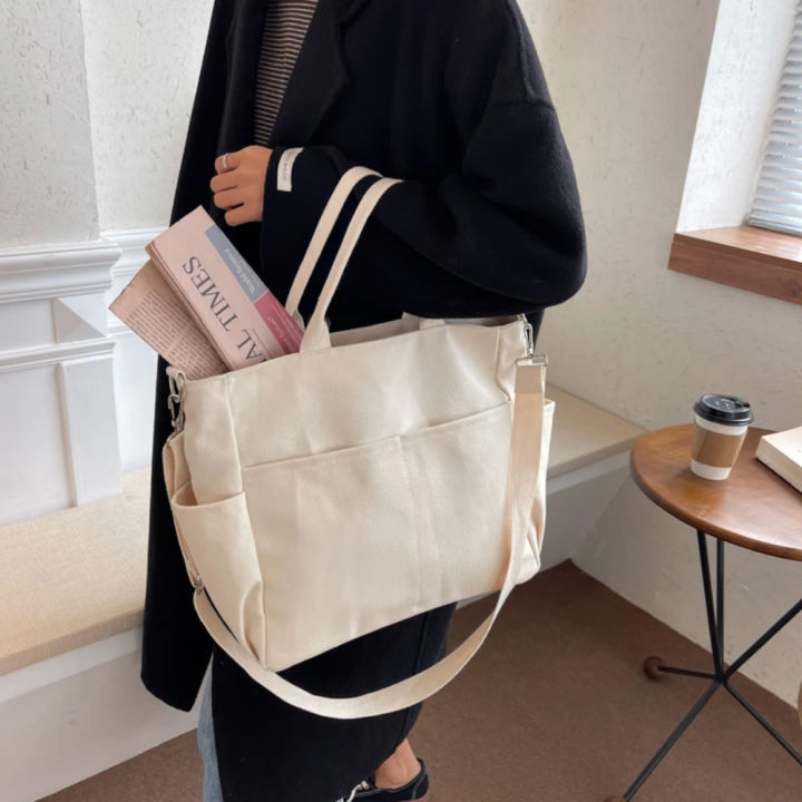 Ins%20Lazy%20Wind%20Canvas%20Big%20Bag,%20New%20Korean%20Version%20Of%20The%20Single%20Shoulder%20Crossbody%20Bag%20Female%20Simple%20Literary%20Solid%20Color%20-%20Image%204