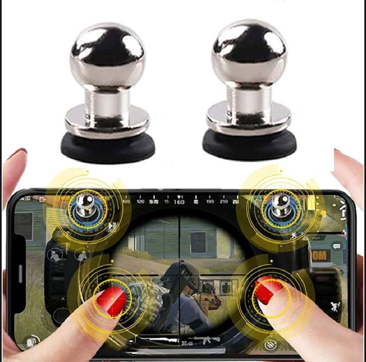 High Quality X13 Mobile Game Trigger Buttons | Metal Copper & Silicone 4-Finger Controller | PUBG, Free Fire & COD Mobile Joystick with Suction Cup | Fast Response Touch Shooting Gamepad for Android & iOS Phones/Tablets