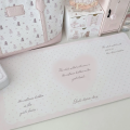 Leather Desk Pad Protector Pink Bunny Gradient Rabbit Love Mouse Pad Office Desk Mat Waterproof Non-Slip PU Desk Blotter Pad. 