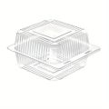 50PCS Transparent Plastic Cake Box Dessert Bread Fruit Salad Birthday Wedding Party Restaurant Household Disposable Food Box.