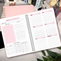 52 Weeks Weekly Planner Notebook A5 Undated Spiral Agenda Daily Student Schedules Journal Stationery Office School Supplies. 