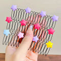 New Cute Colorful Heart Star Bow Pull-out Stretch Metal Hair Comb For Girls Broken Hair Finish Headband Fashion Hair Accessories. 