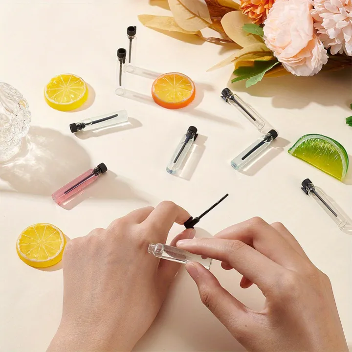 100Pcs+10%20Accessories%201ml%20Glass%20Refillable%20Perfume%20Sample%20with%20100%20Dropper%20Bottles,%2010%200.5ml%20Pipettes%20-%20Image%205