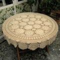 Round Table Cloth Handmade Crochet Tablecloth Nice Hand Crochet Dinner Round Table Cloth 100% Cotton Many Size Available.