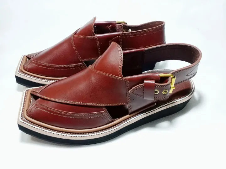 Peshawari%20kaptaan%20chappal%20for%20men.Red%20color%20100%25%20handmade%20with%20pure%20leather.peshawari%20Chappal.%20-%20Image%203