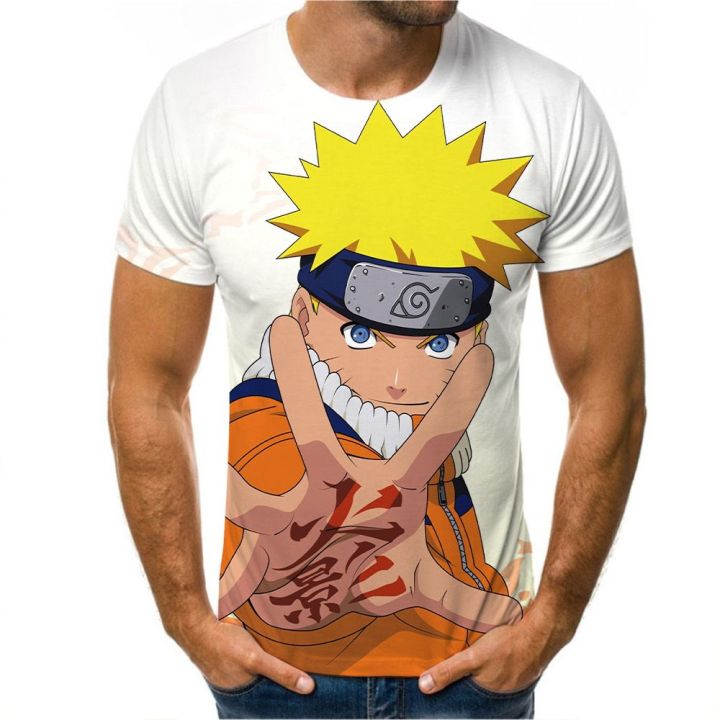 2026 Summer New Anime Naruto Pattern T-shirt 3D Digital Printed Short-sleeved Boys' Casual Top for Teenagers