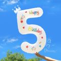 32 Inch Number Balloons Printed Birthday Happy Numbers 0-9 Digit Aluminum Film Balloons Kids Adult Birthday Party Holiday Decora. 
