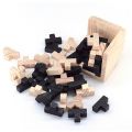 3D Cube Puzzle Luban Interlocking Creative Educational Wooden Toy Brain IQ Mind Early Learning Game  For Children Letter 54. 