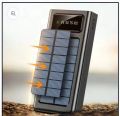 Batiaoma 10000mAh Solar Power Bank Portable Fast Charging With LED Light 4 Built-in cables. 