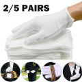 Disposable White Cotton Gloves Lightweight Breathable Etiquette Gloves for Waiter Driver Jewelry Work. 