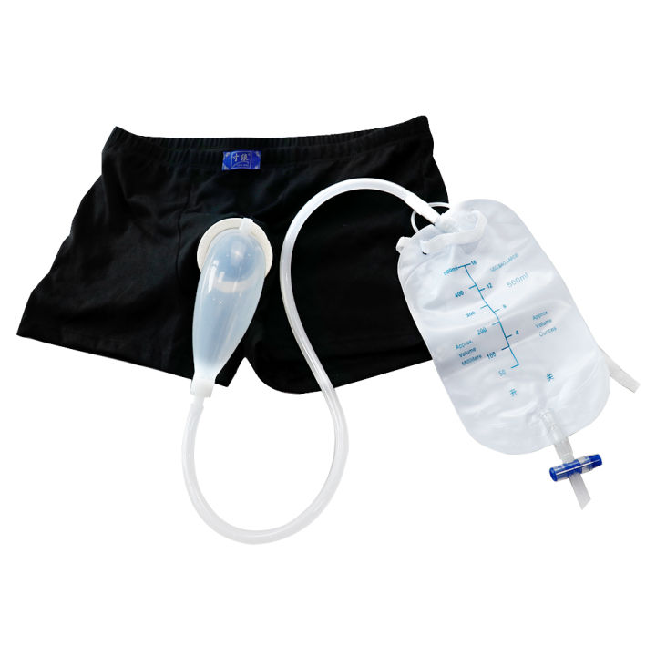 Reusable Urine Collector Bags Wearable Men/elderly Incontinence Underwear Leak Proof Urinal Medical Silicone Pee Collection Bag
